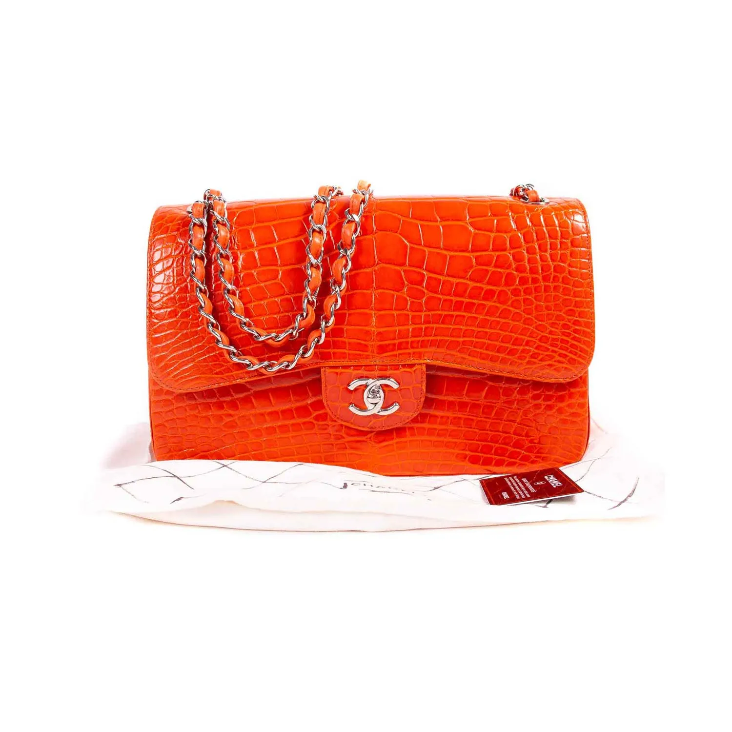 Chanel Classic Crocodile Jumbo Double Flap Bag