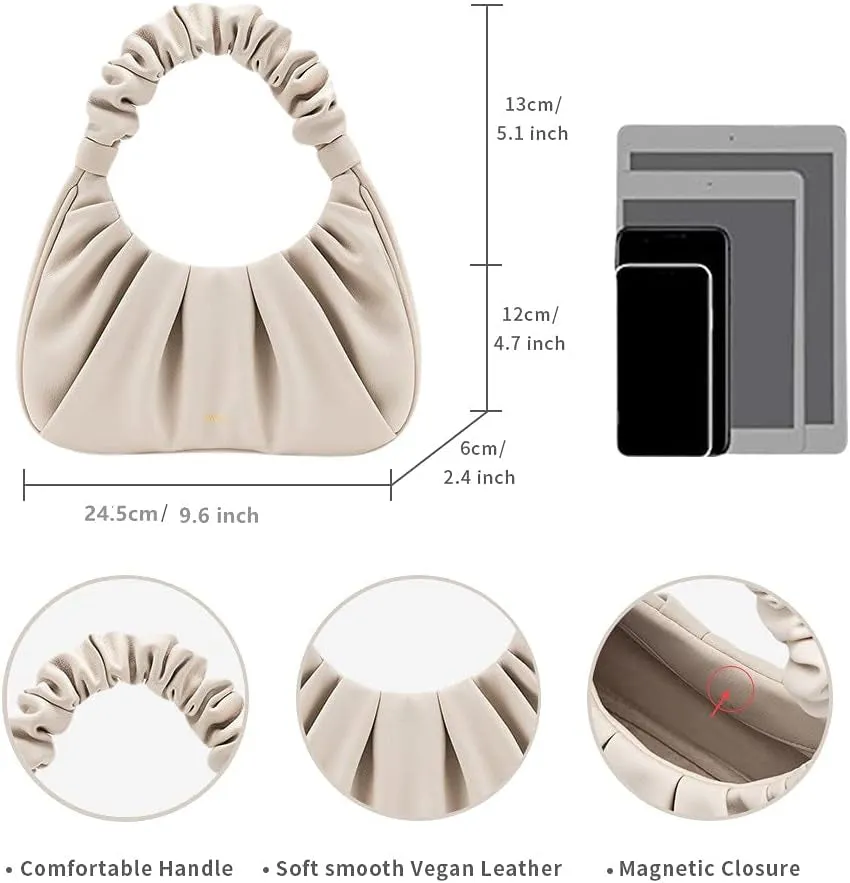 Chic & Modern Gabbi Ruched Hobo Handbag