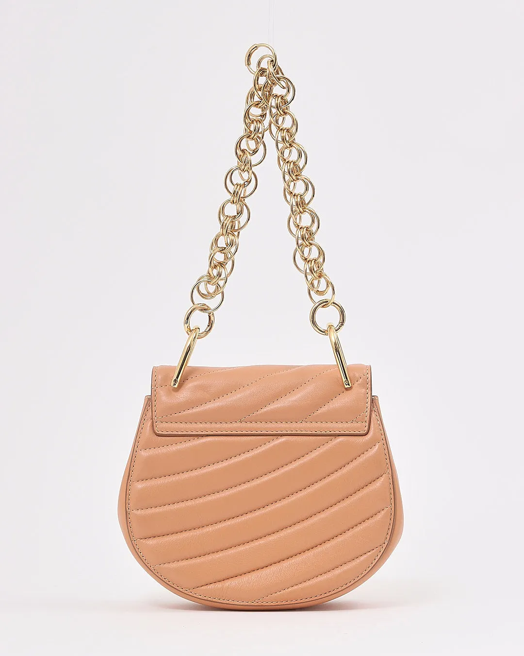 Chloé Tan Quilted Leather Bijou Drew Crossbody Bag