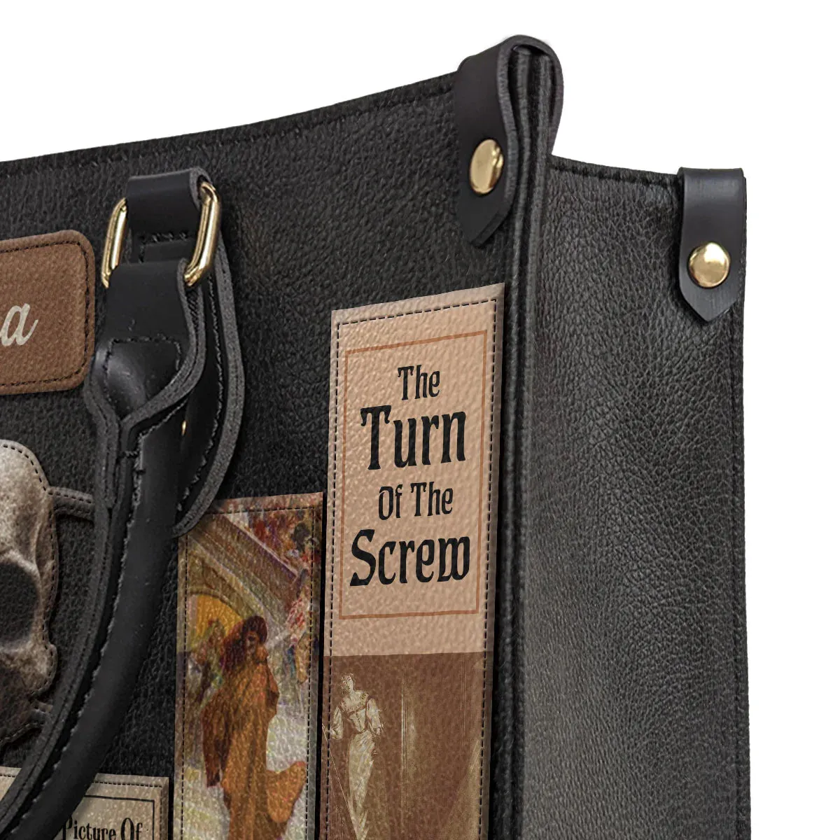 Christianartbag Novel Bags, Personalized Leather Handbags for Literary Enthusiasts, Horror Leather Handbag, CABHN08281223.