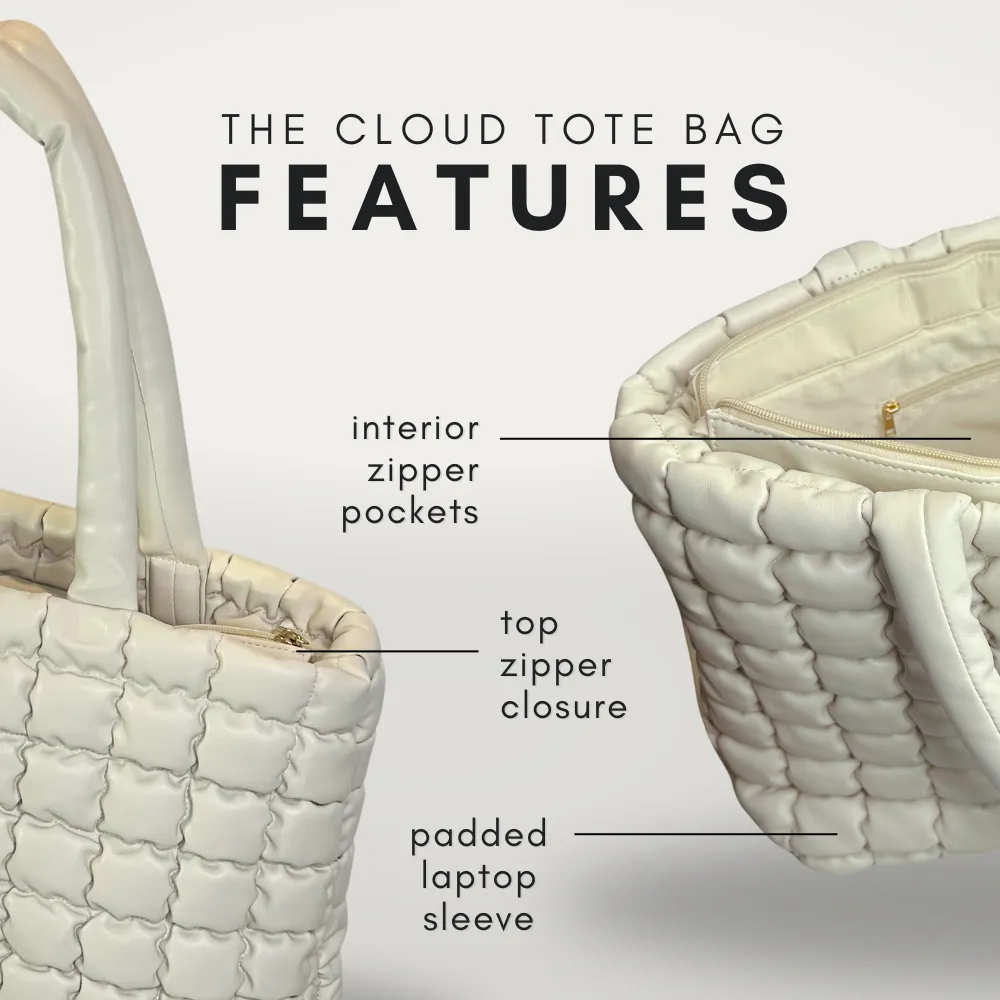 CLOUD TOTE BAG -  CREAM