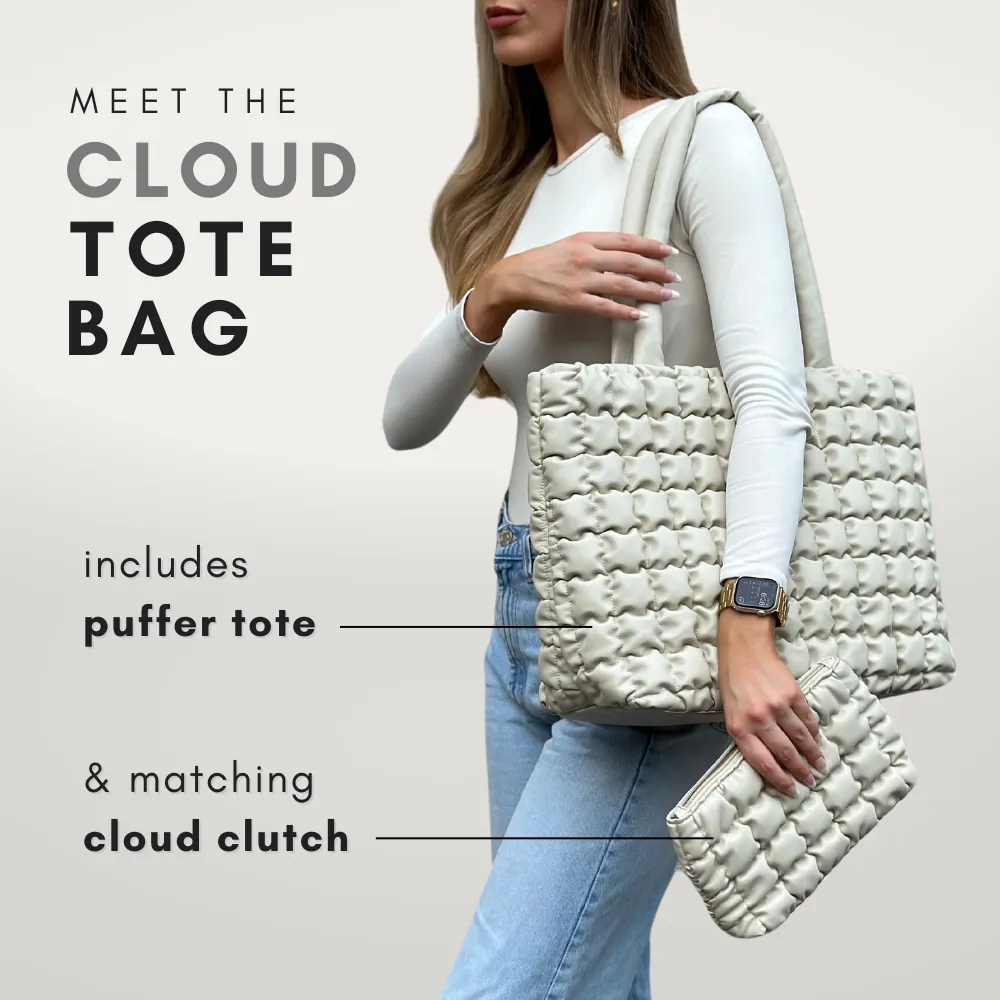 CLOUD TOTE BAG -  CREAM