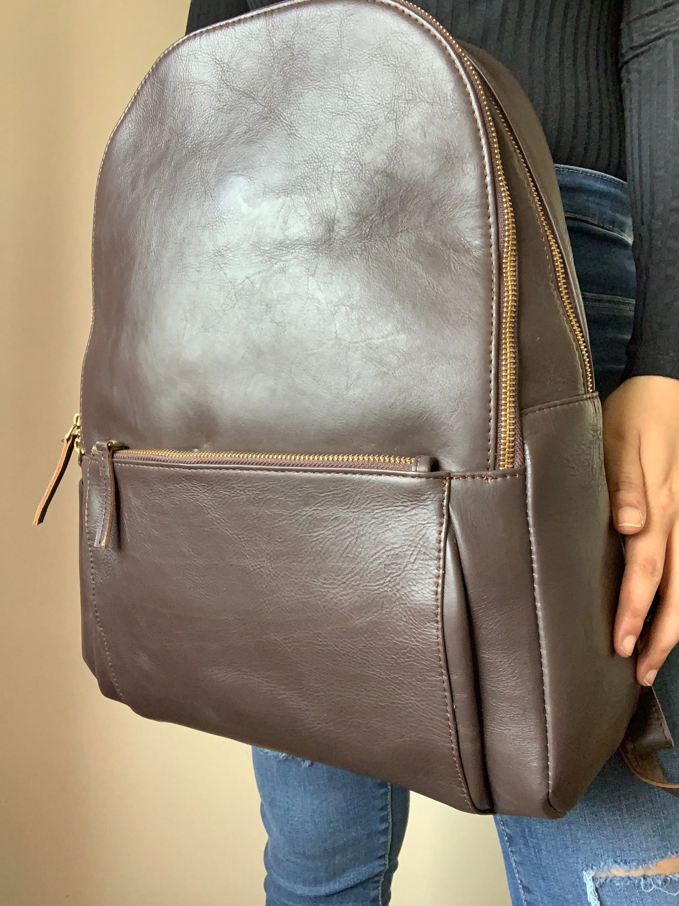Coffee Brown Sturdy Backpack
