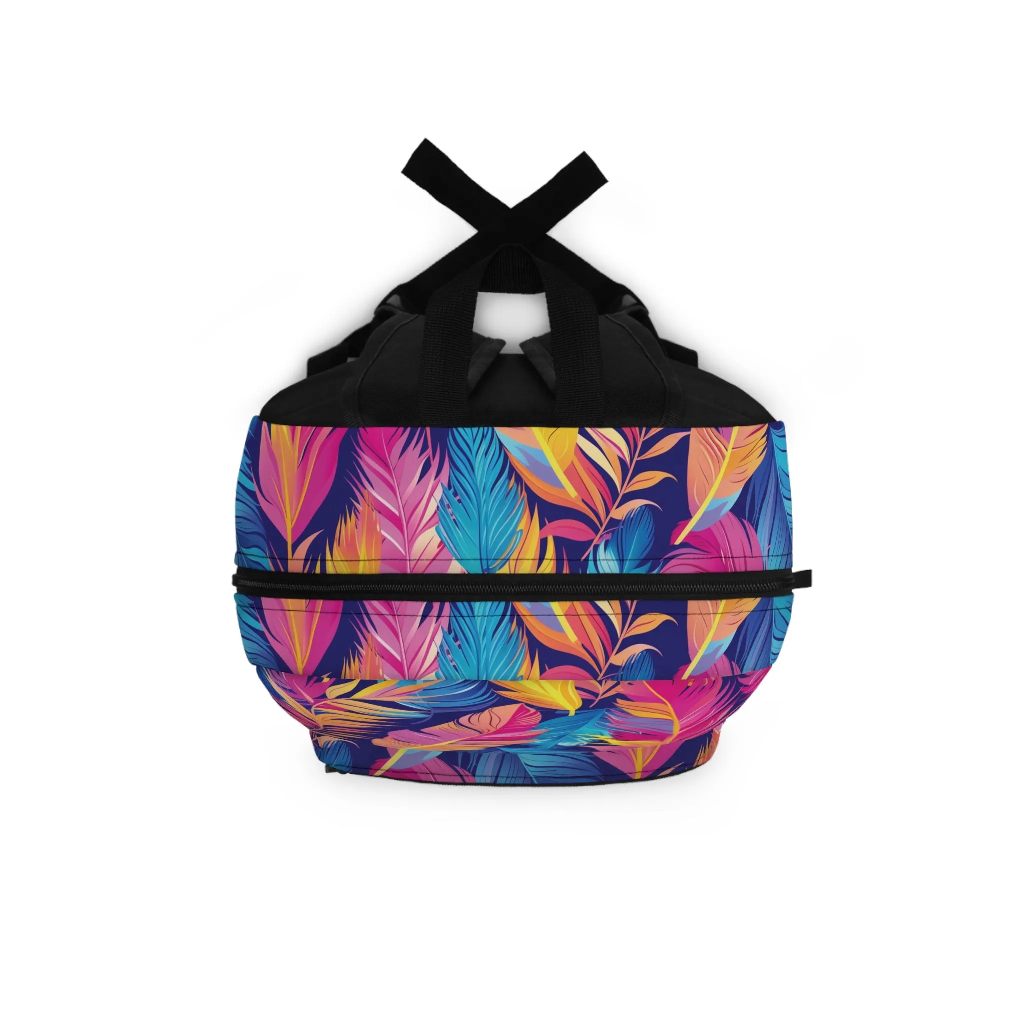 Colorful Feathers Pattern Backpacks for Men Women Kids School Travel, Capacity School Backpacks