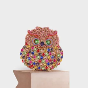 Crystal Owl Clutch Bag
