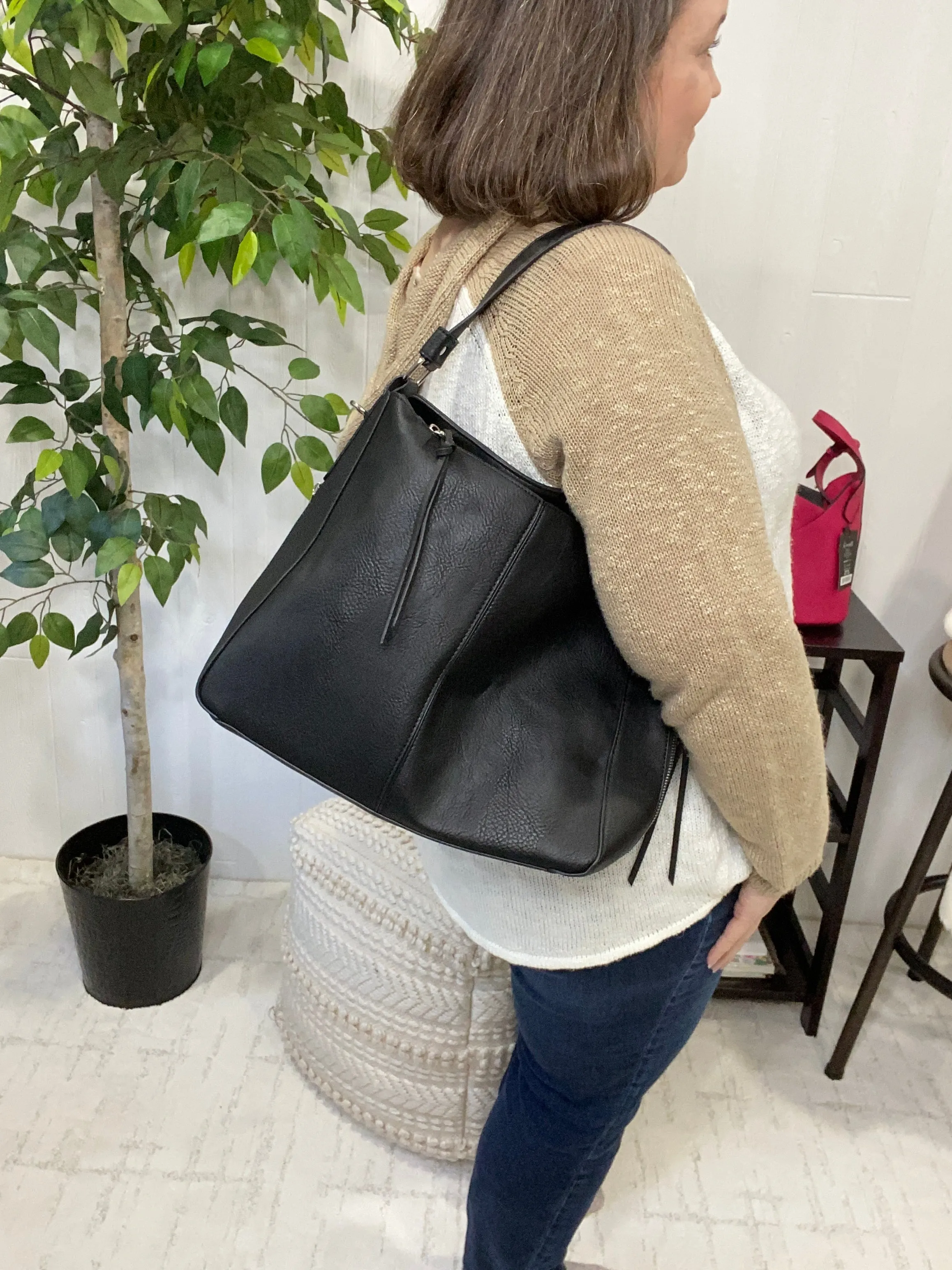 Dana Hobo & Crossbody in Black