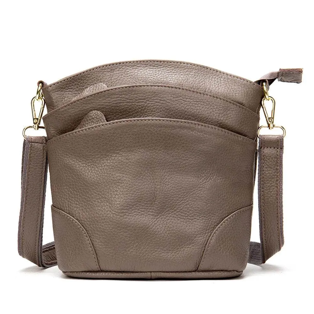 Designer Women's Leather Crossbody Messenger Bag Cowhide Sling