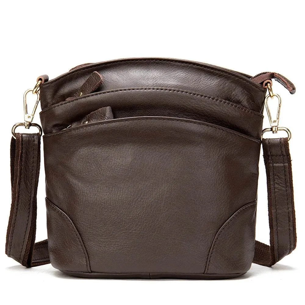 Designer Women's Leather Crossbody Messenger Bag Cowhide Sling