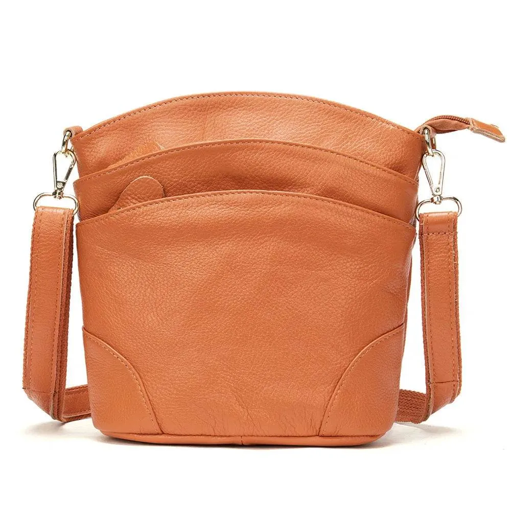 Designer Women's Leather Crossbody Messenger Bag Cowhide Sling
