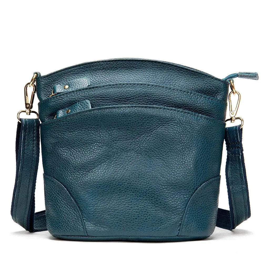 Designer Women's Leather Crossbody Messenger Bag Cowhide Sling