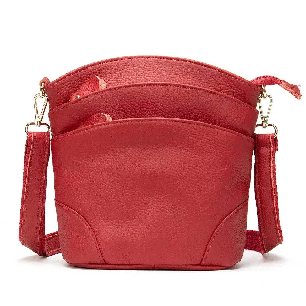 Designer Women's Leather Crossbody Messenger Bag Cowhide Sling