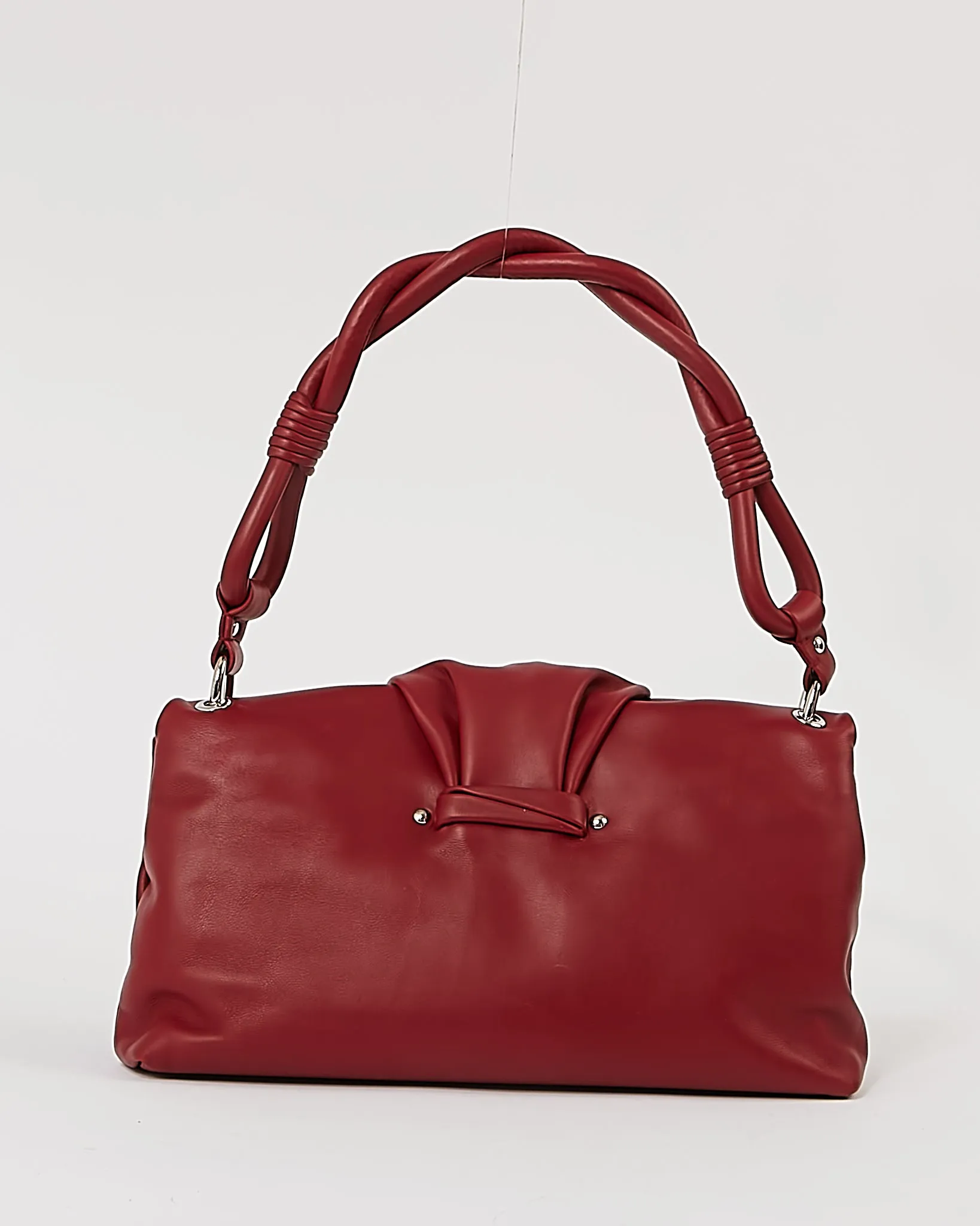Dior Red Smooth Leather Demi Lune Shoulder Bag