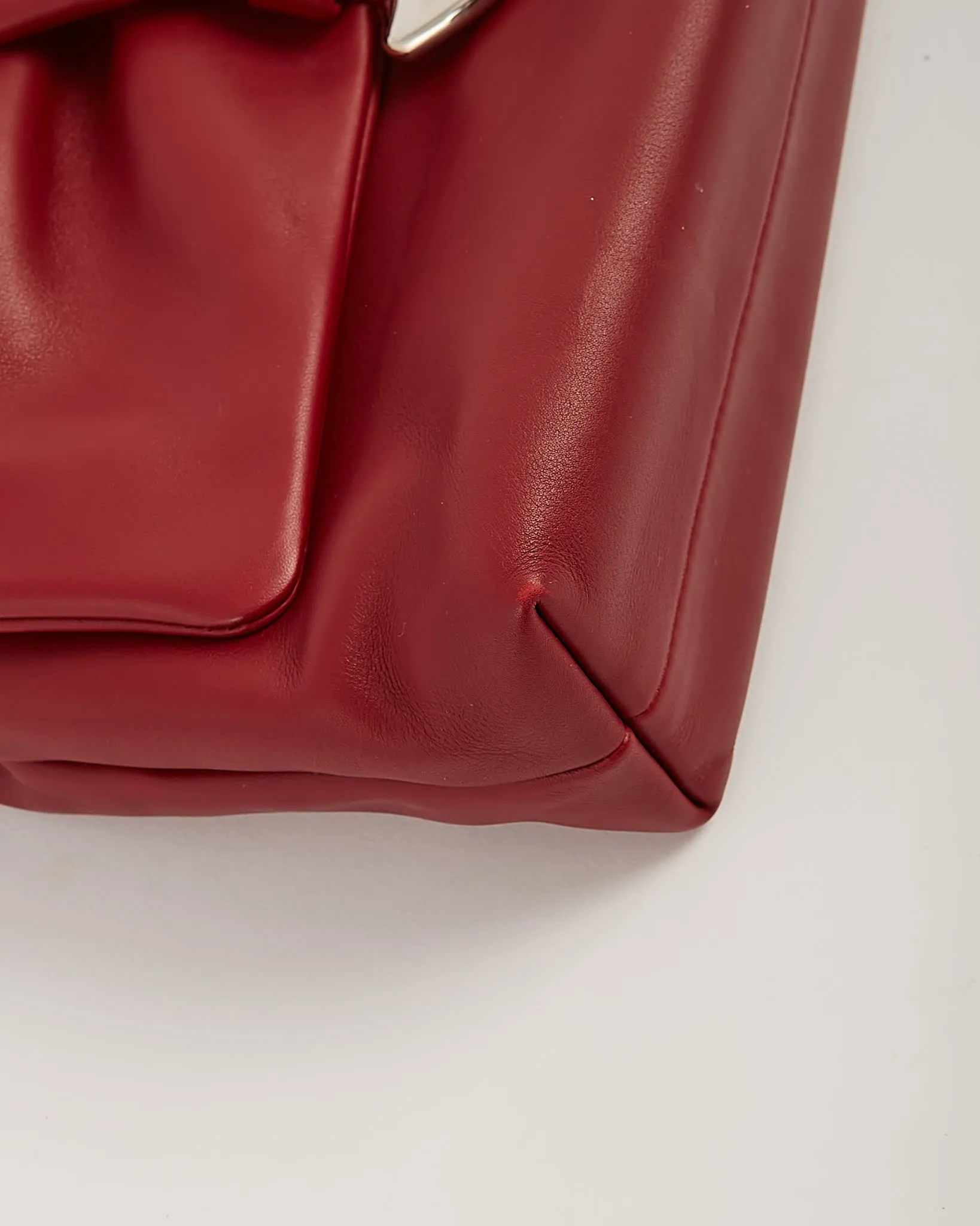 Dior Red Smooth Leather Demi Lune Shoulder Bag