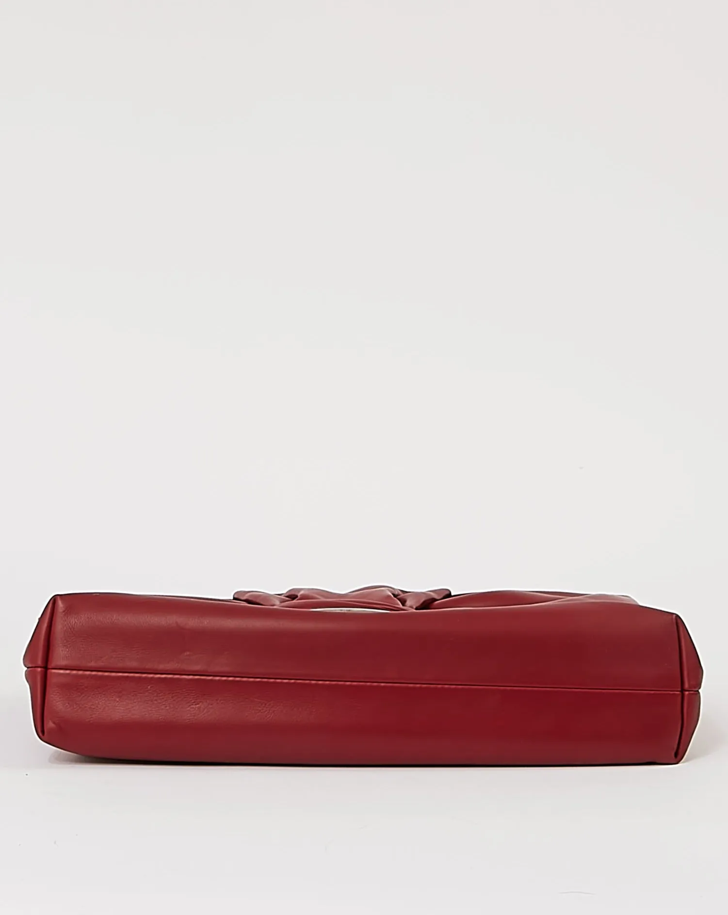 Dior Red Smooth Leather Demi Lune Shoulder Bag