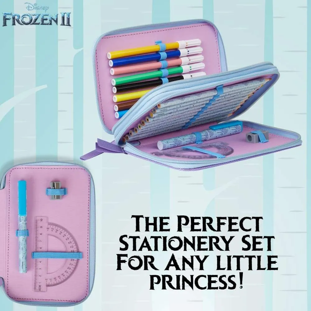Disney Frozen Filled Pencil Cases with Frozen Stationary Supplies for Girls
