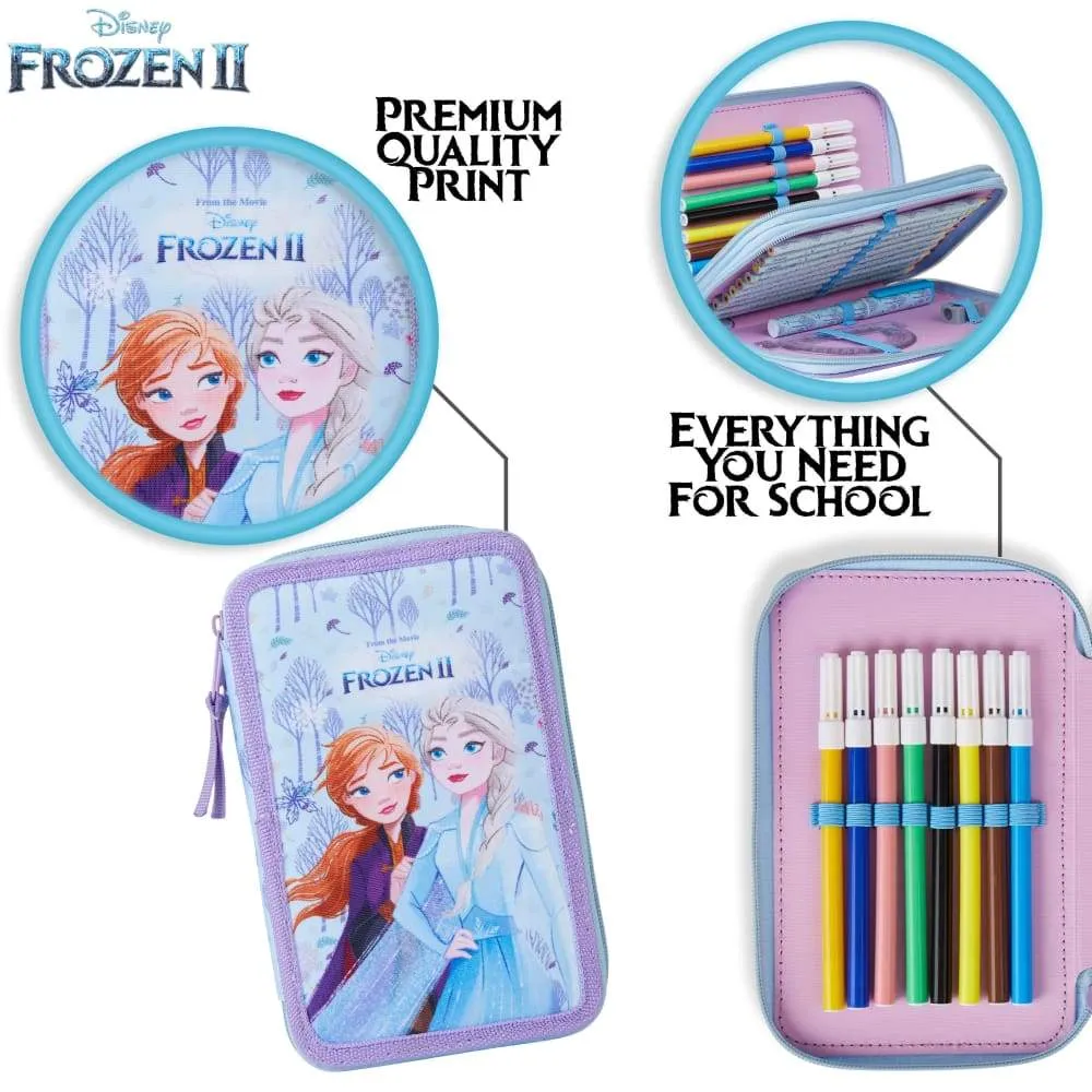 Disney Frozen Filled Pencil Cases with Frozen Stationary Supplies for Girls
