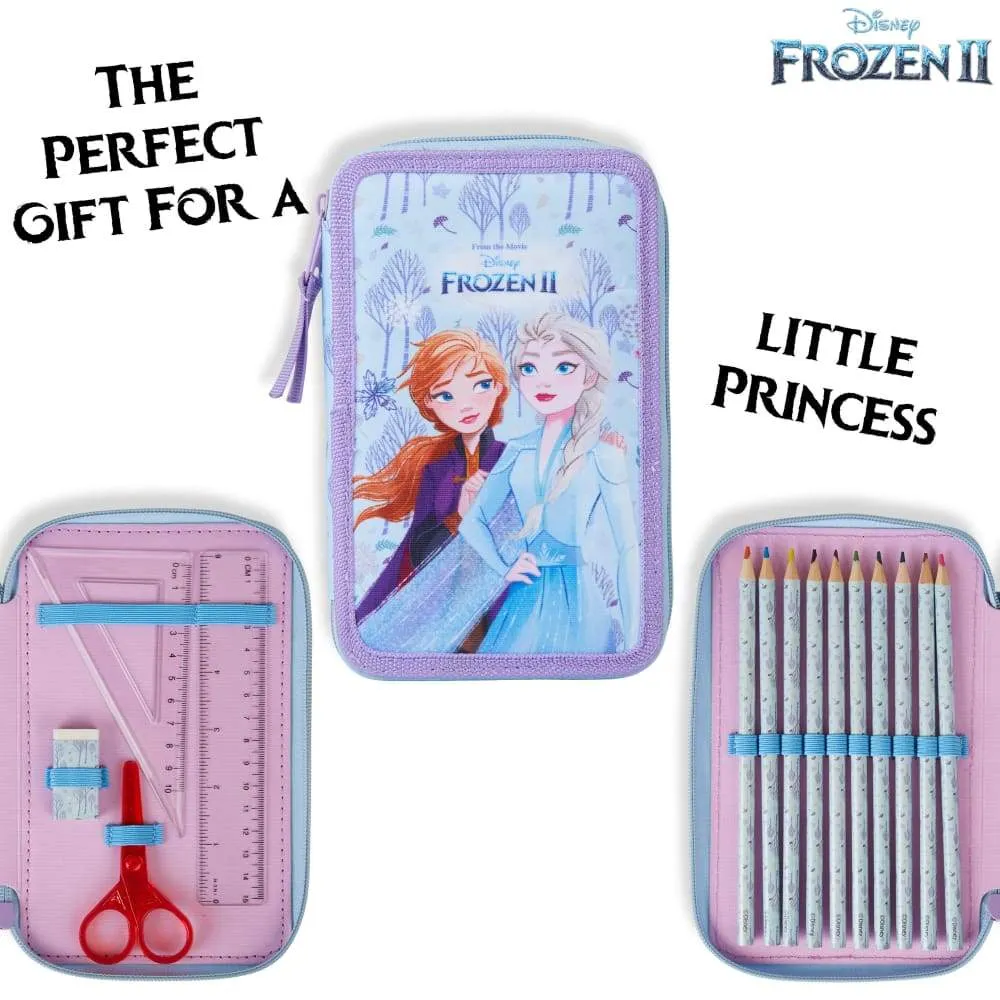 Disney Frozen Filled Pencil Cases with Frozen Stationary Supplies for Girls
