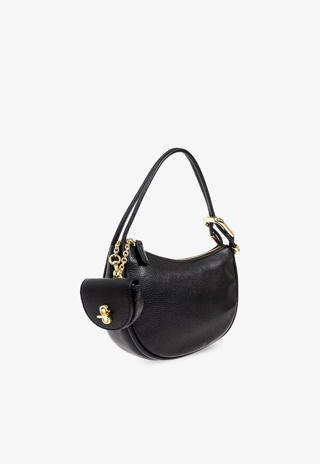 Dual Pebbled Leather Hobo Bag