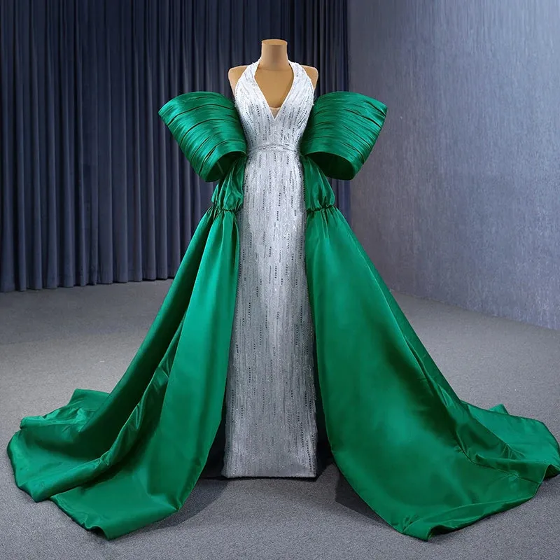Exquisite Off-the-shoulder Prom Dresses Halter Sequins Evening Party Dresses