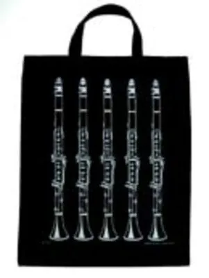 EXTRA LARGE TOTEBAG CLARINET BLACK & SILVER