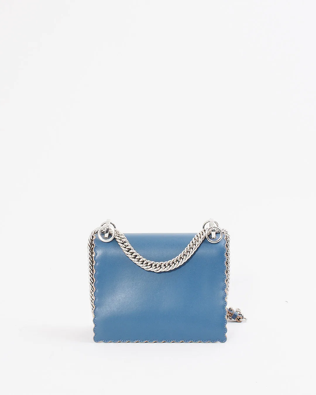 Fendi Blue Leather Kan I Flap Bag