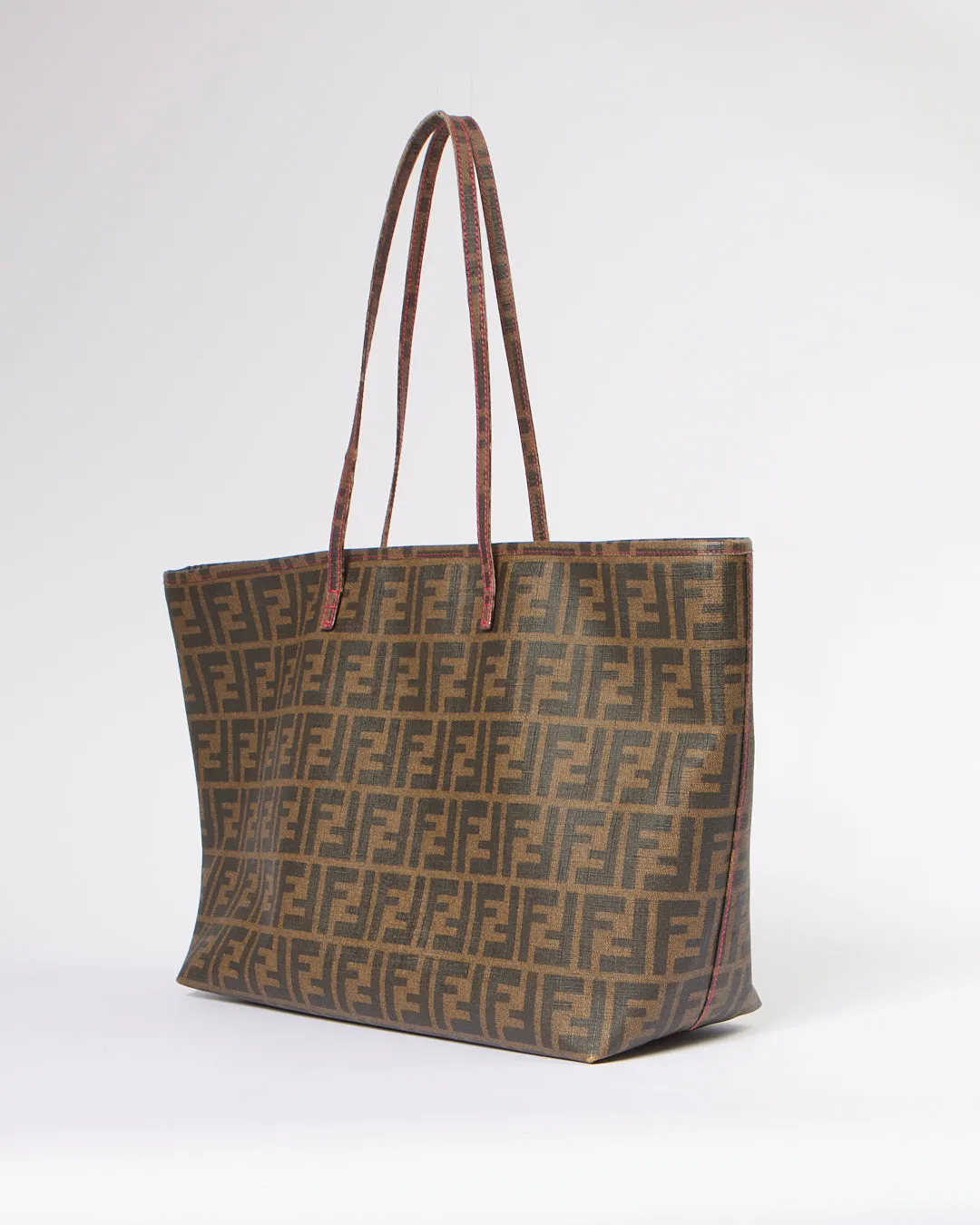 Fendi Brown Spalmati Zucca Canvas Tote Bag