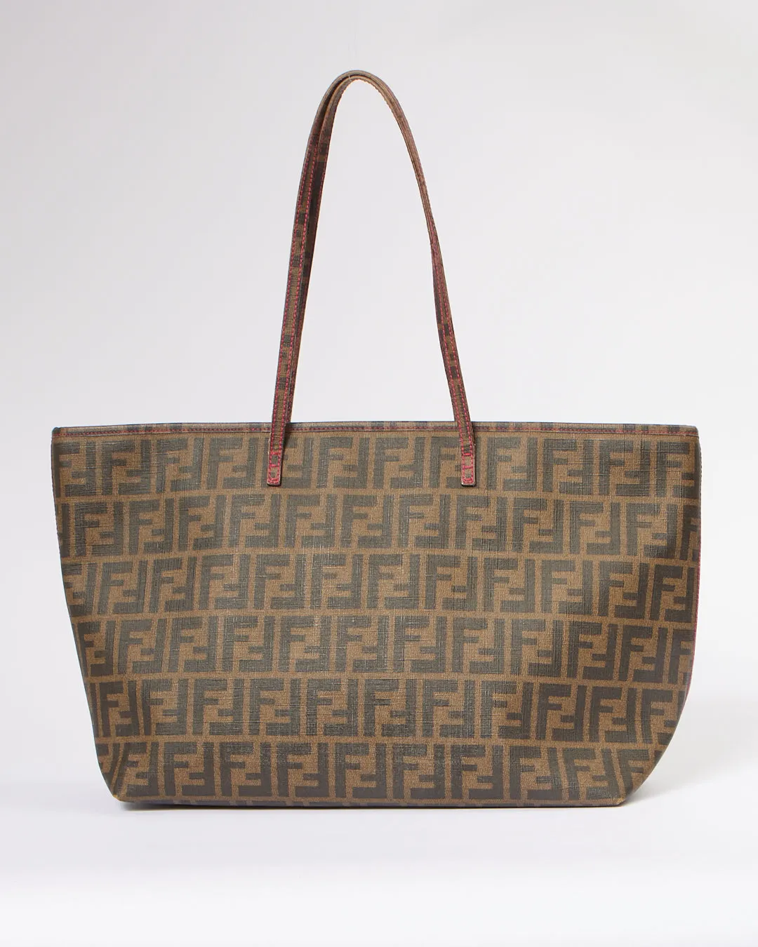 Fendi Brown Spalmati Zucca Canvas Tote Bag