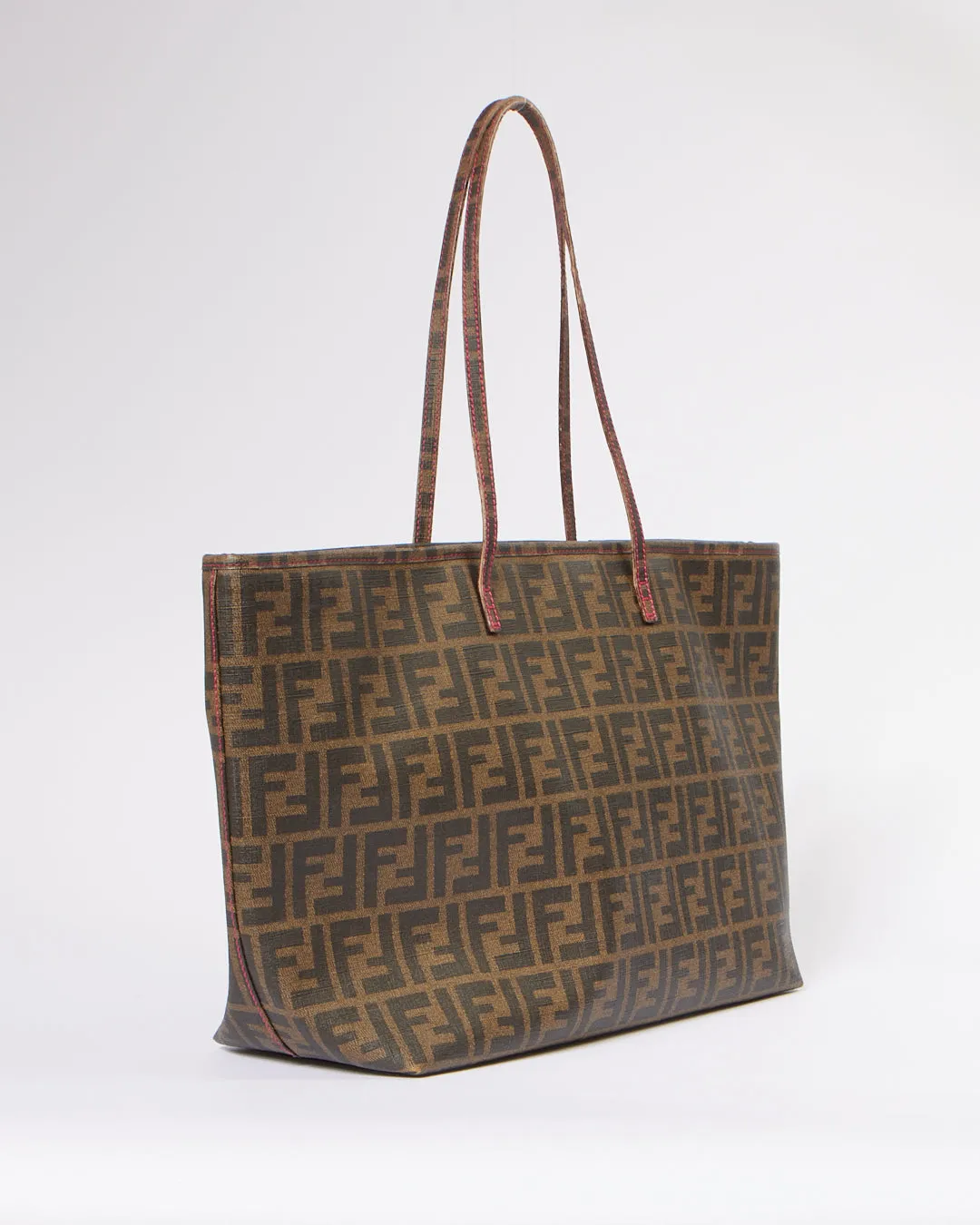 Fendi Brown Spalmati Zucca Canvas Tote Bag