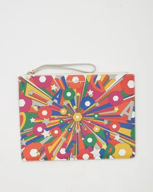 Ferragamo Multi Color Stars Wristlet Clutch