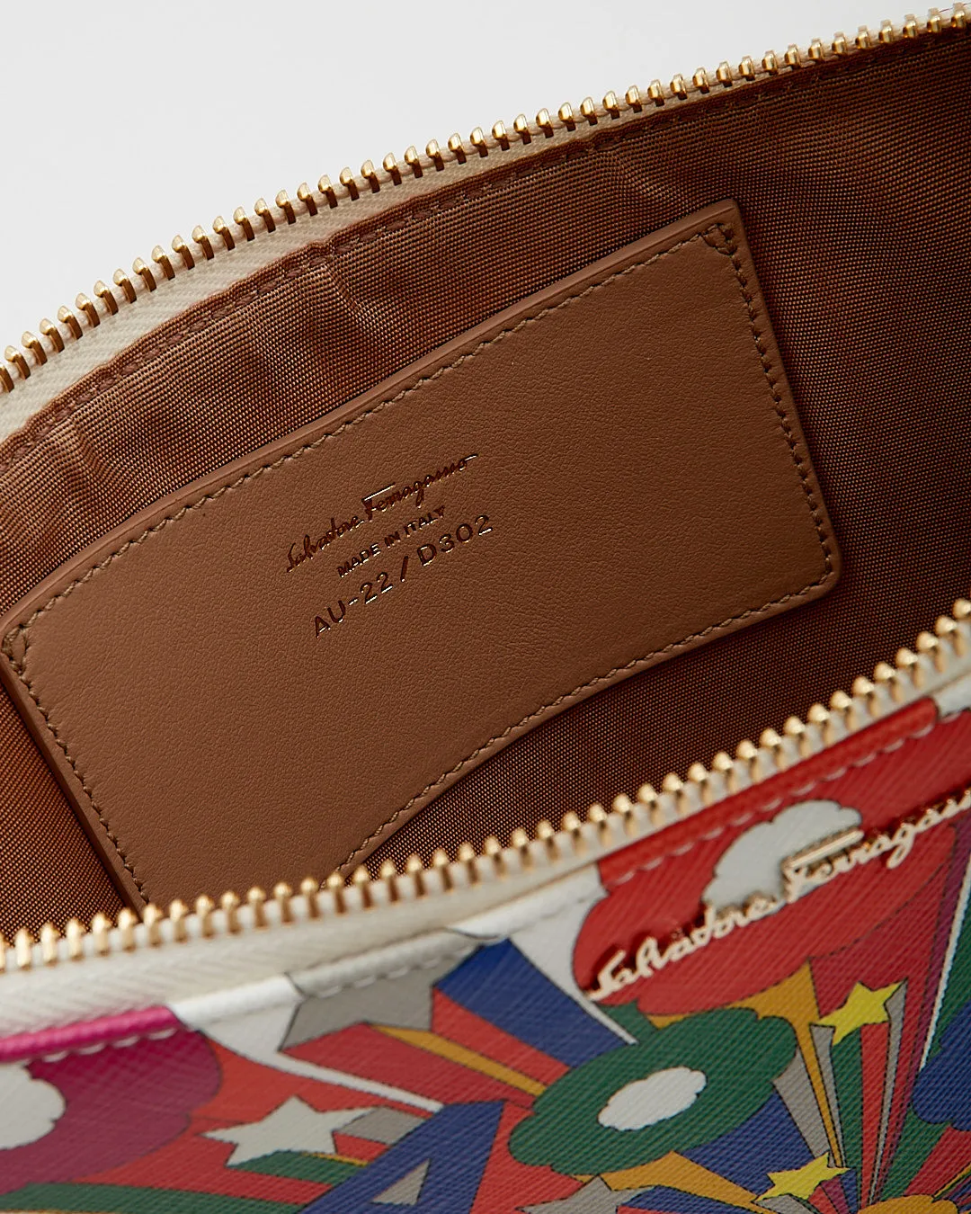 Ferragamo Multi Color Stars Wristlet Clutch