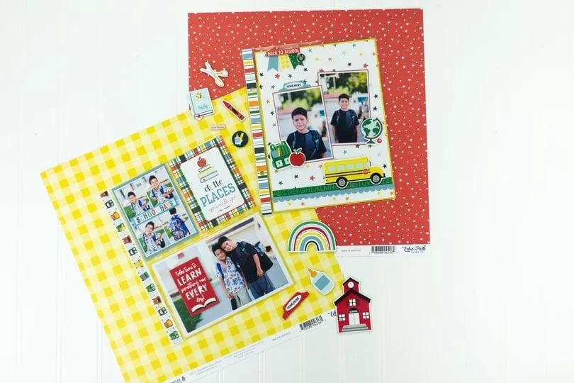 First Day Of School Collection 12 x 12 Scrapbook Sticker Sheet by Echo Park Paper