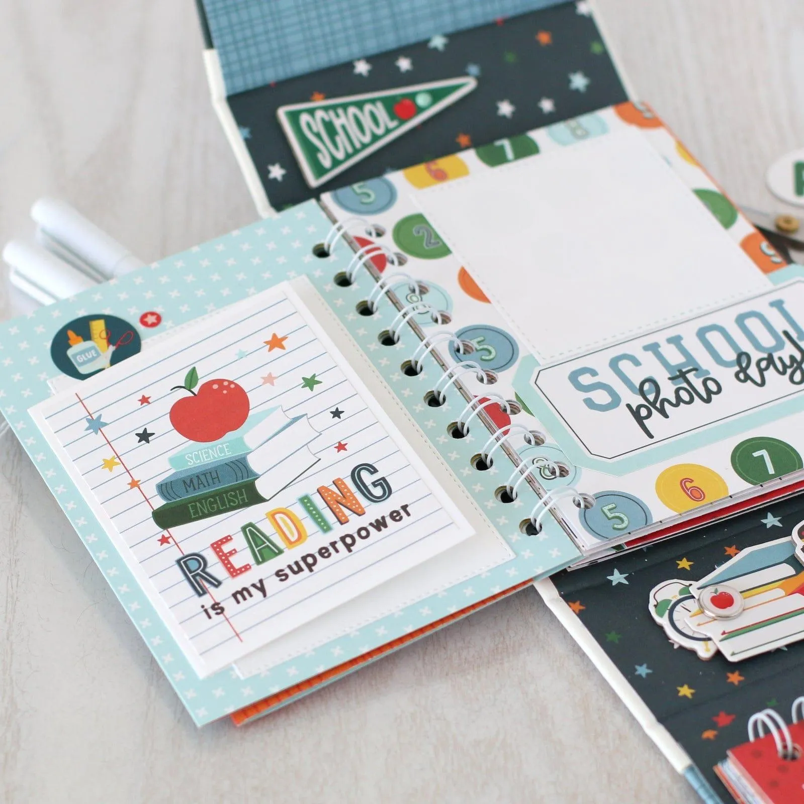 First Day Of School Collection 12 x 12 Scrapbook Sticker Sheet by Echo Park Paper