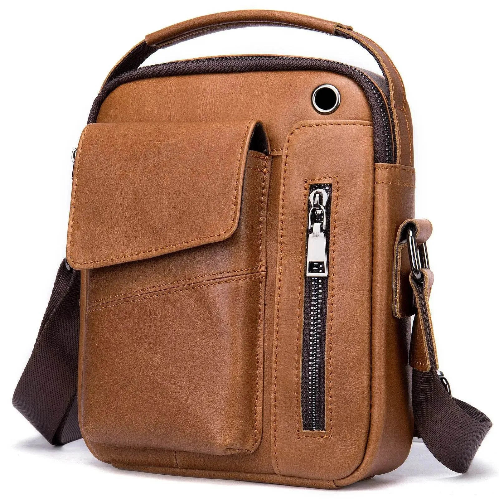 Genuine Leather Men's Shoulder Bag