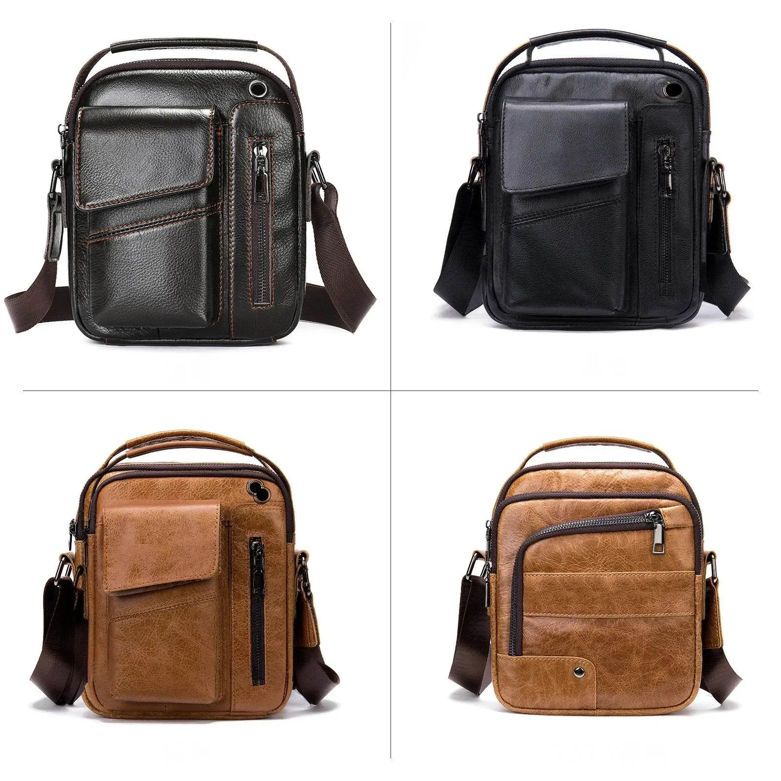 Genuine Leather Men's Shoulder Bag