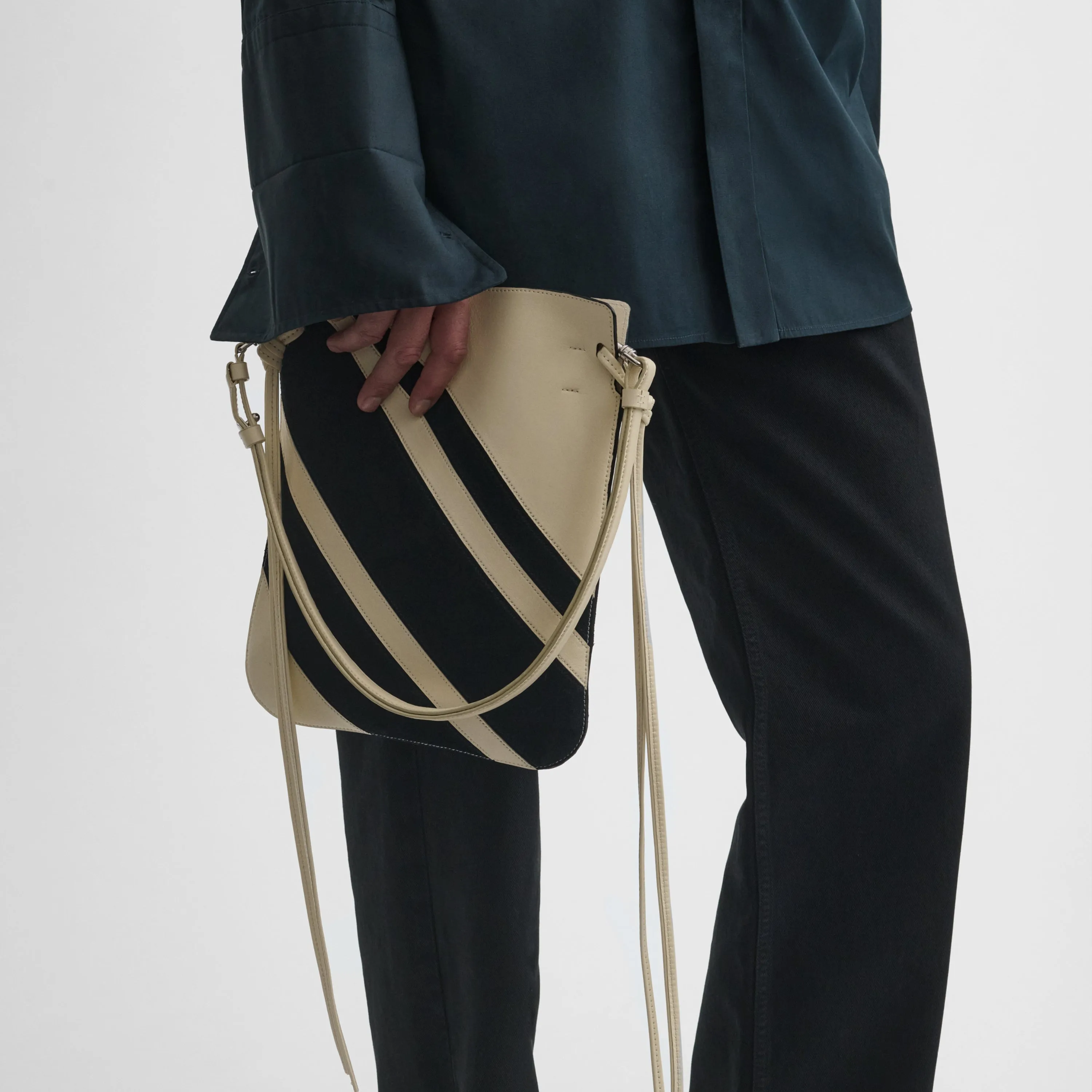 GIG POUCH | black white leather