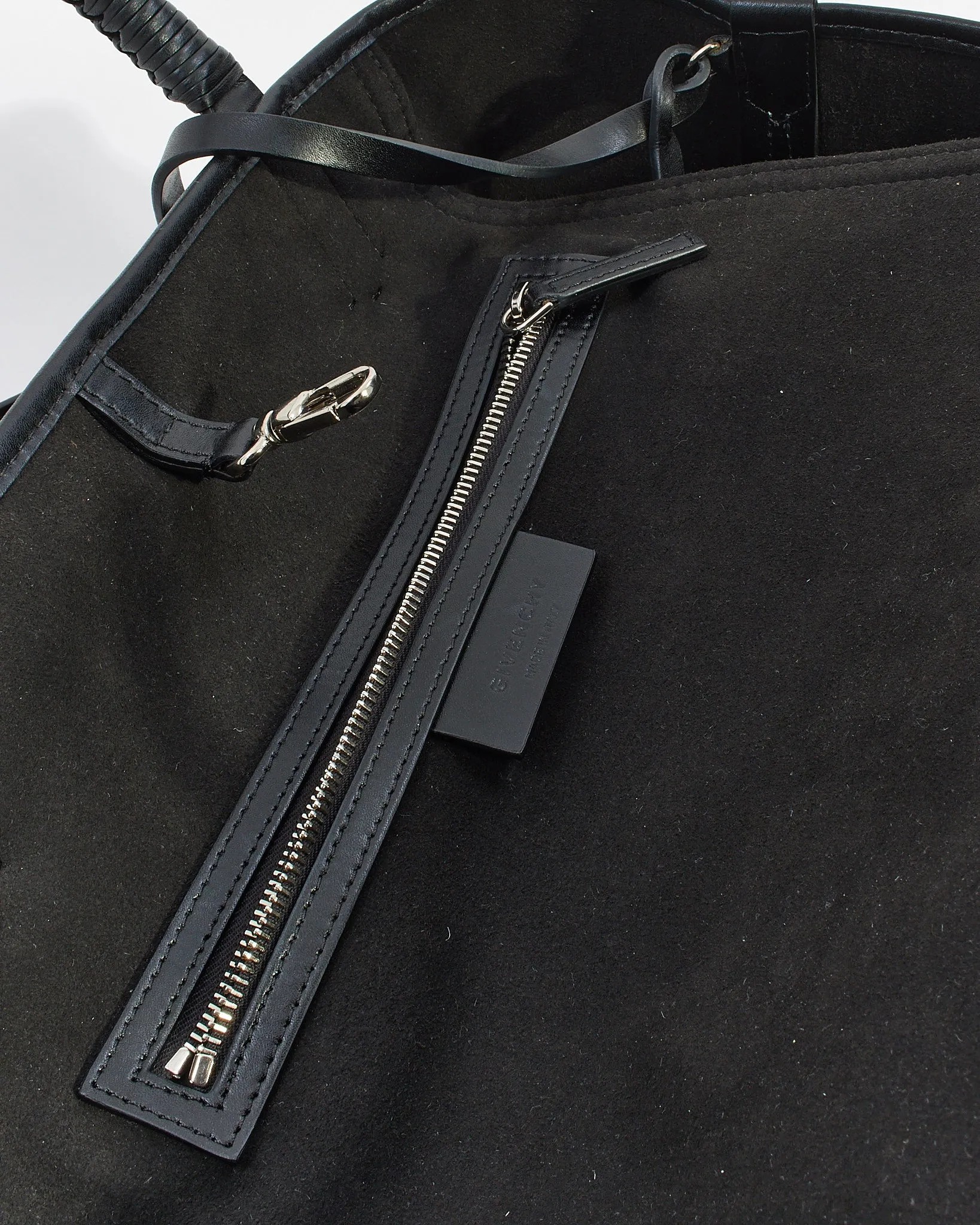 Givenchy Black Canvas Logo Antigona Large Tote Bag