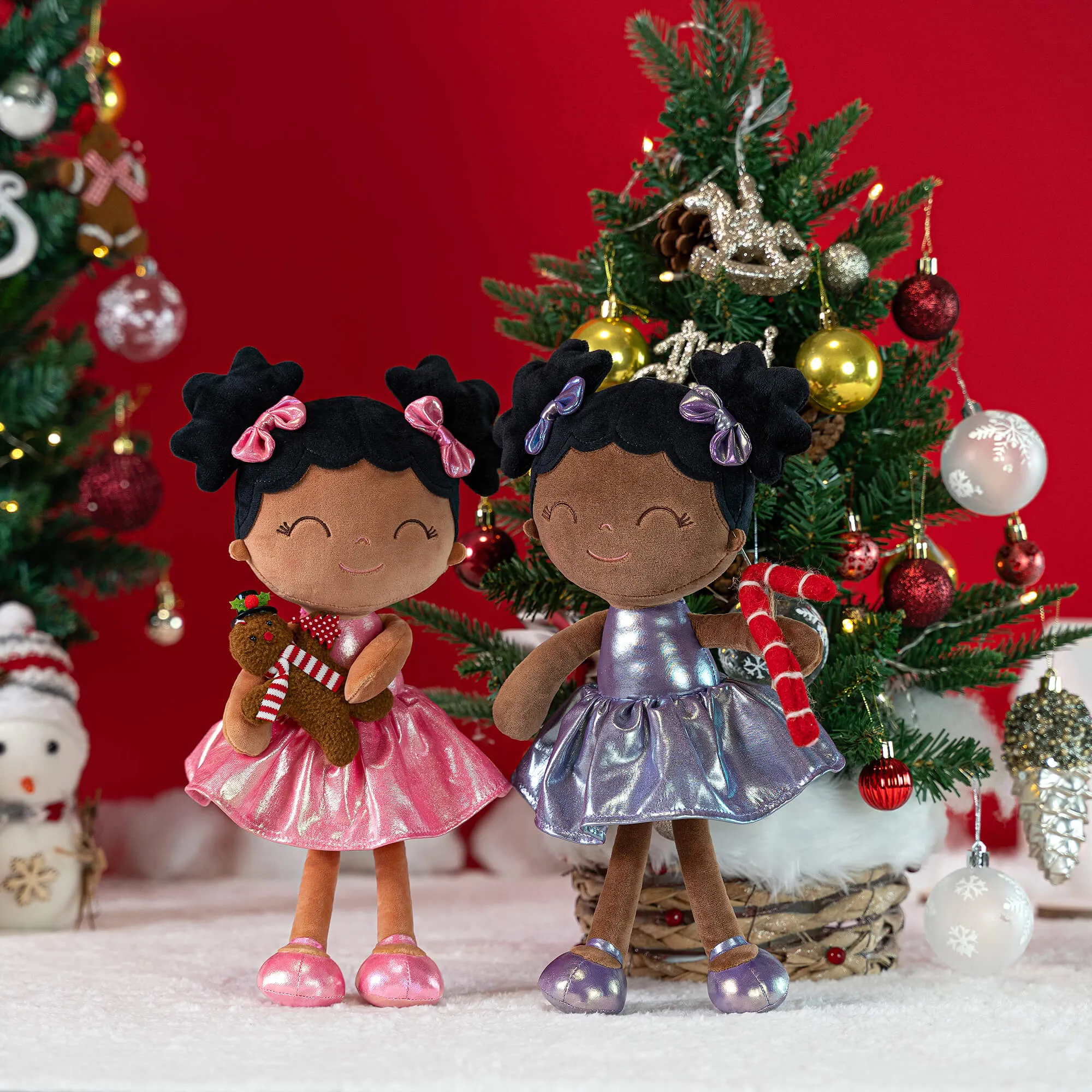 Gloveleya 12-inch Personalized Plush Dolls Curly Haired Iridescent Girls