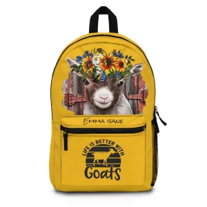 Goat and Sunflowers Backpack