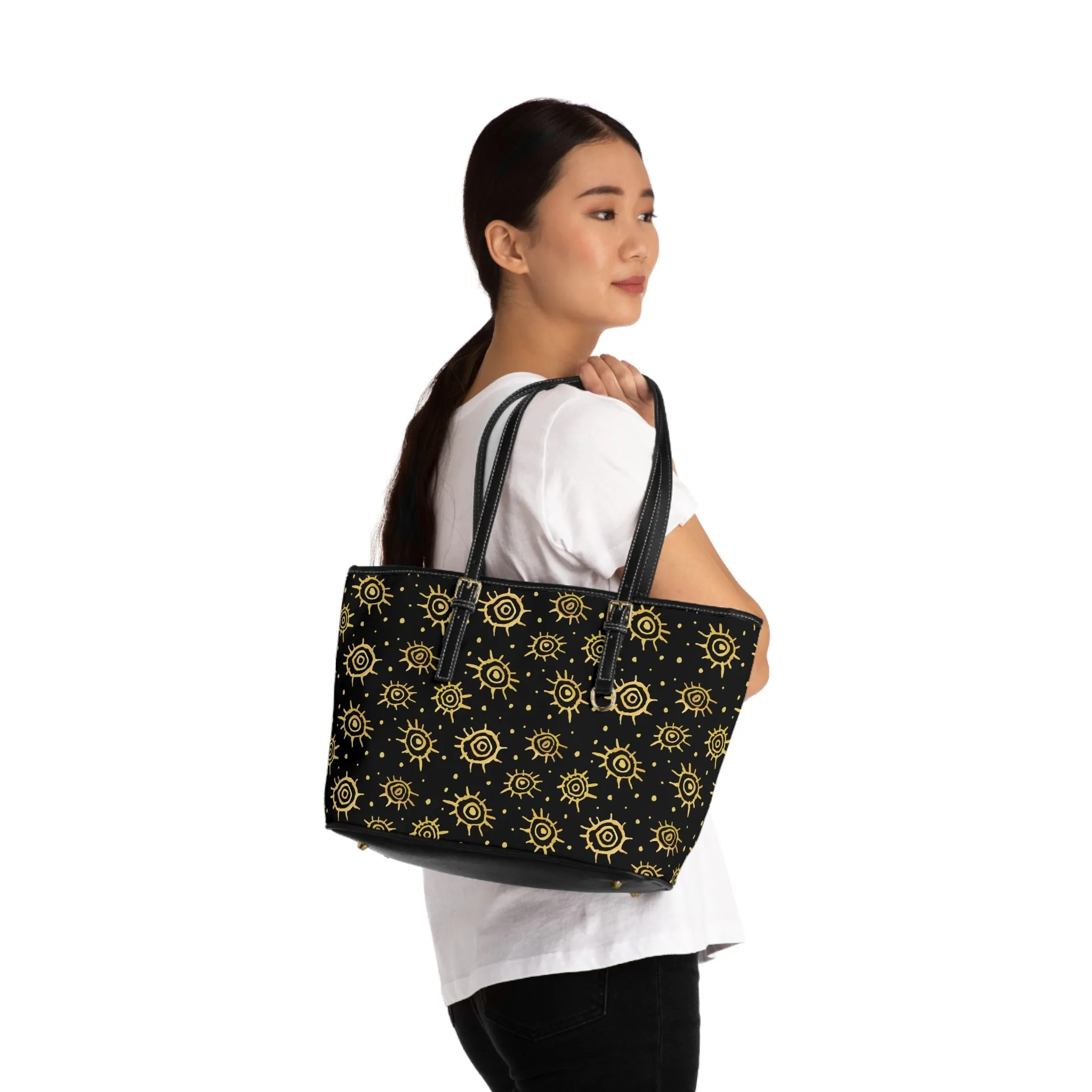 Gold Stars PU Leather Shoulder Bag