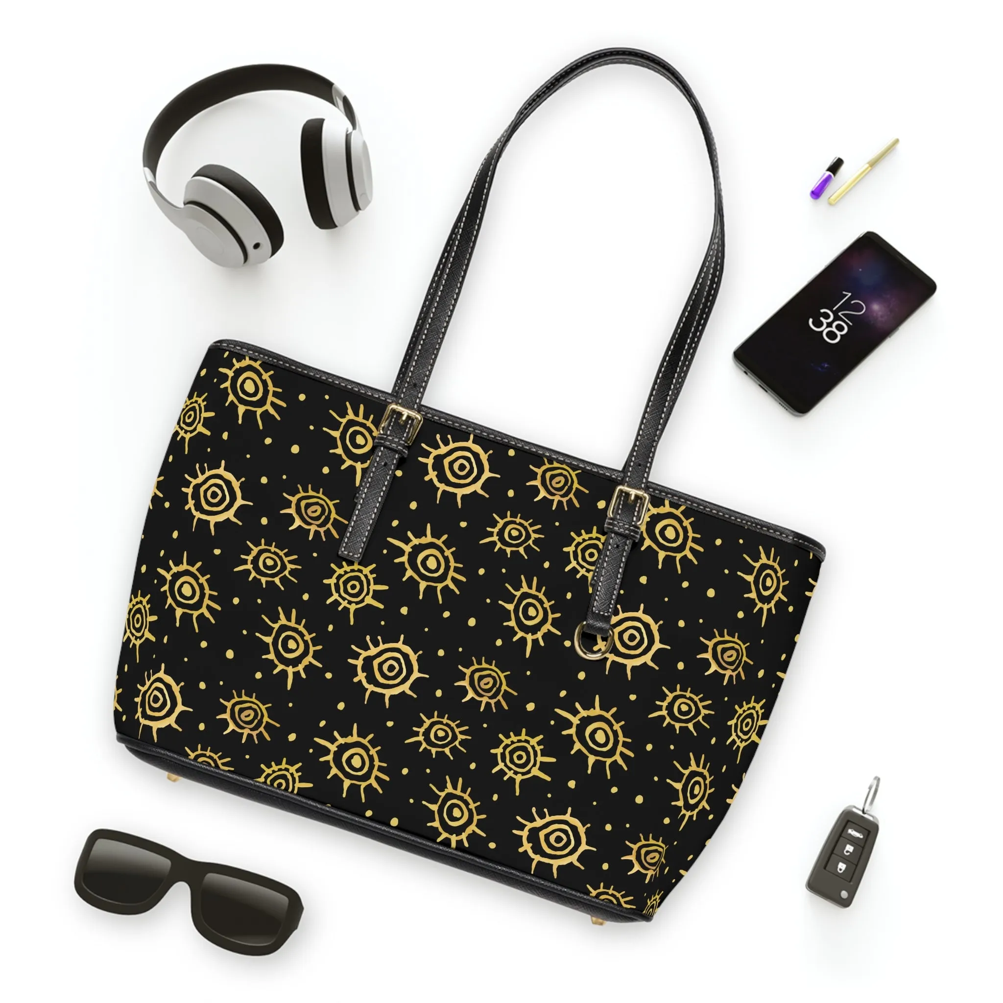 Gold Stars PU Leather Shoulder Bag