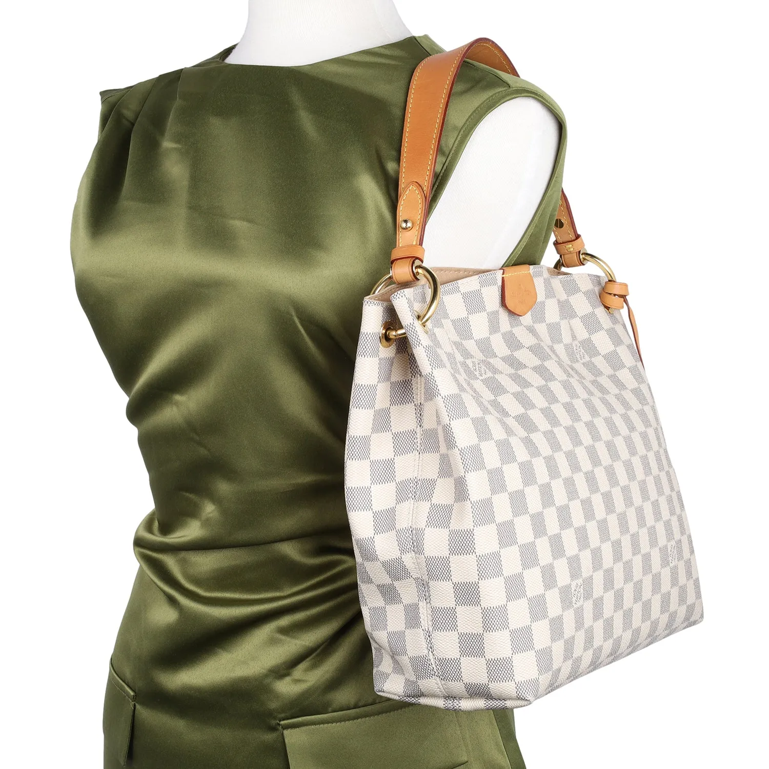 Graceful PM Damier Azur Shoulder Bag
