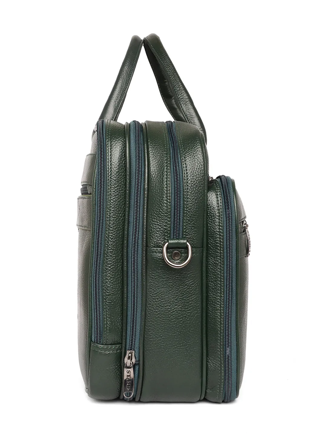 Green Leather Portfolio Office / Laptop Bags ZP12103
