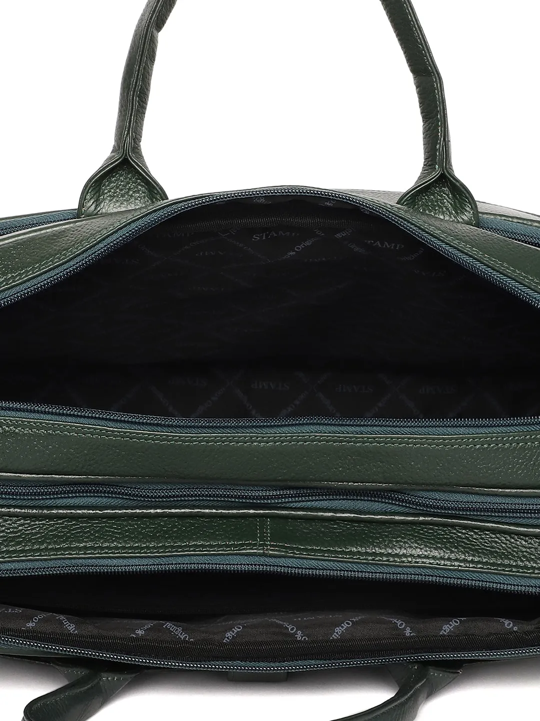 Green Leather Portfolio Office / Laptop Bags ZP12103