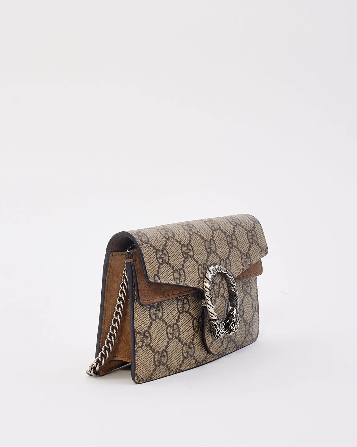 Gucci Beige GG Supreme Canvas Super Mini Dionysus Bag