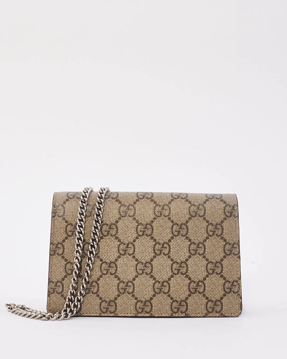 Gucci Beige GG Supreme Canvas Super Mini Dionysus Bag