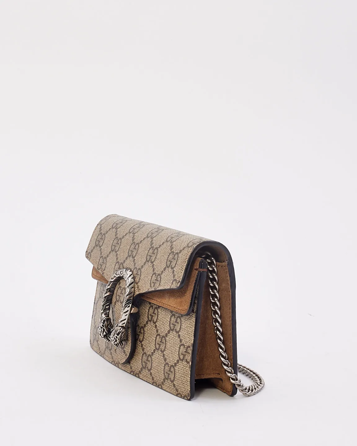 Gucci Beige GG Supreme Canvas Super Mini Dionysus Bag