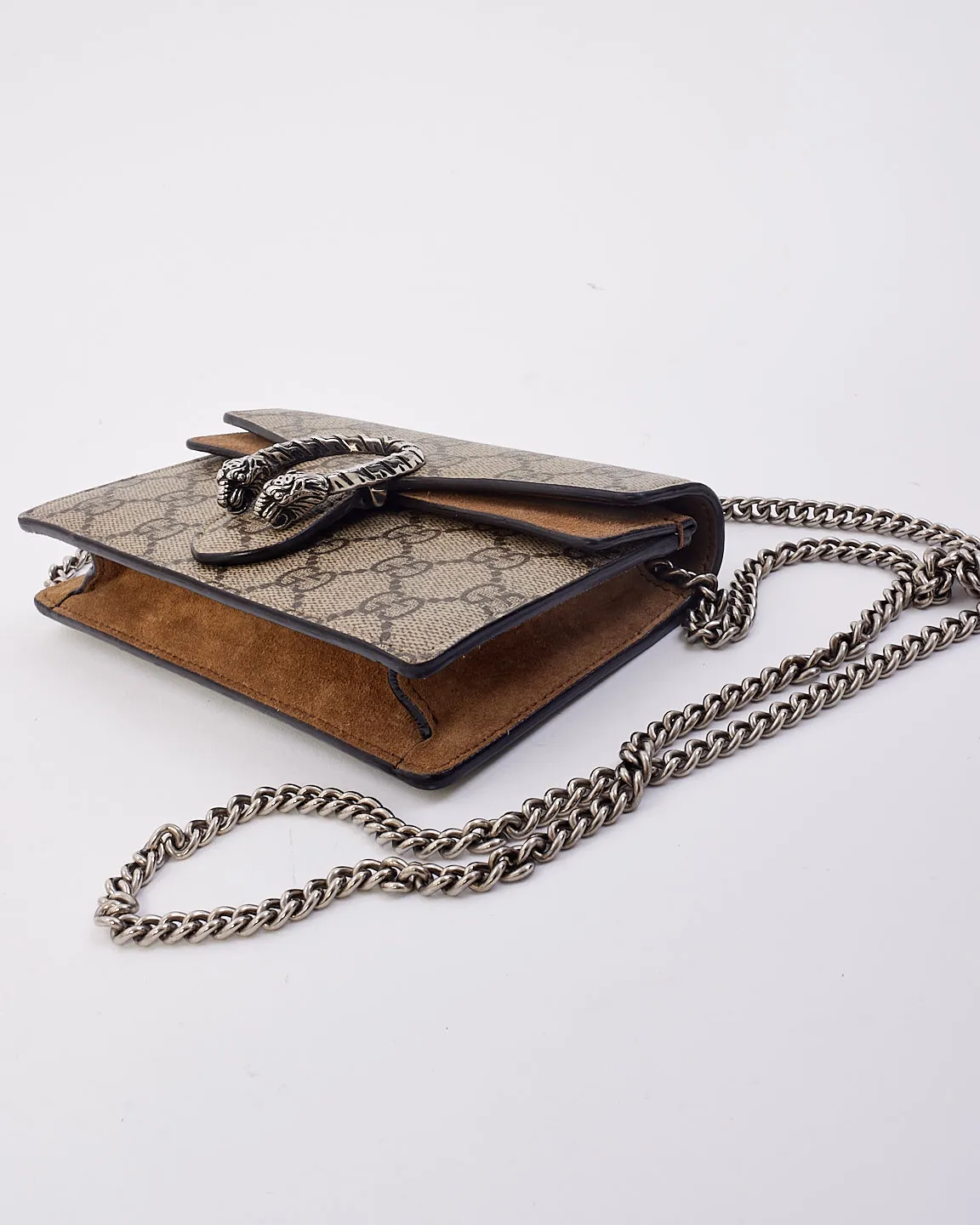 Gucci Beige GG Supreme Canvas Super Mini Dionysus Bag