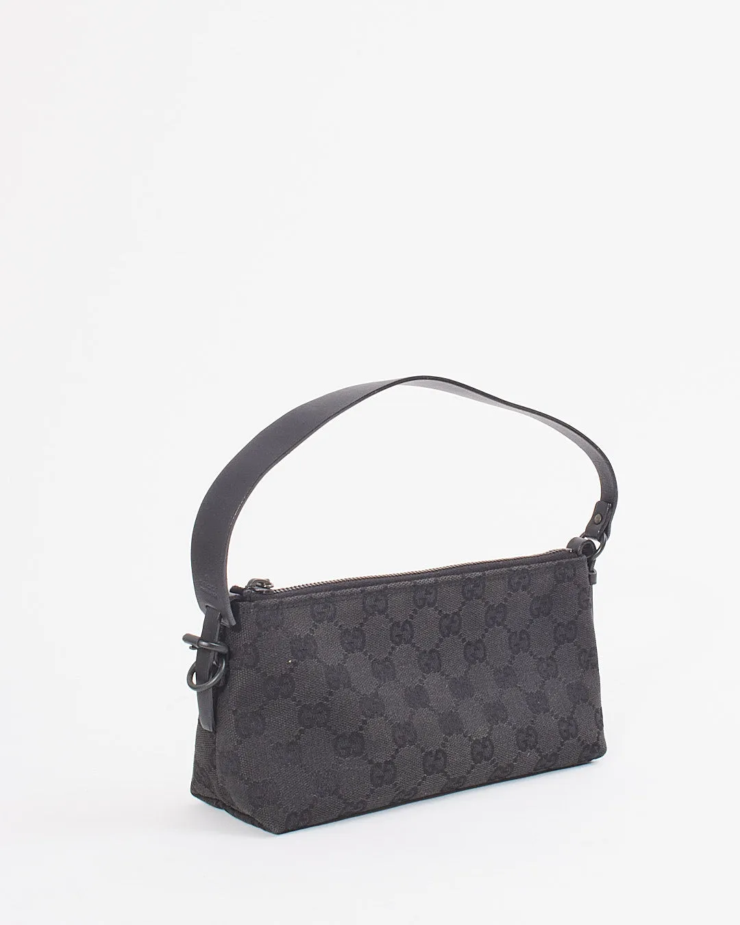 Gucci Black GG Canvas Shoulder Bag