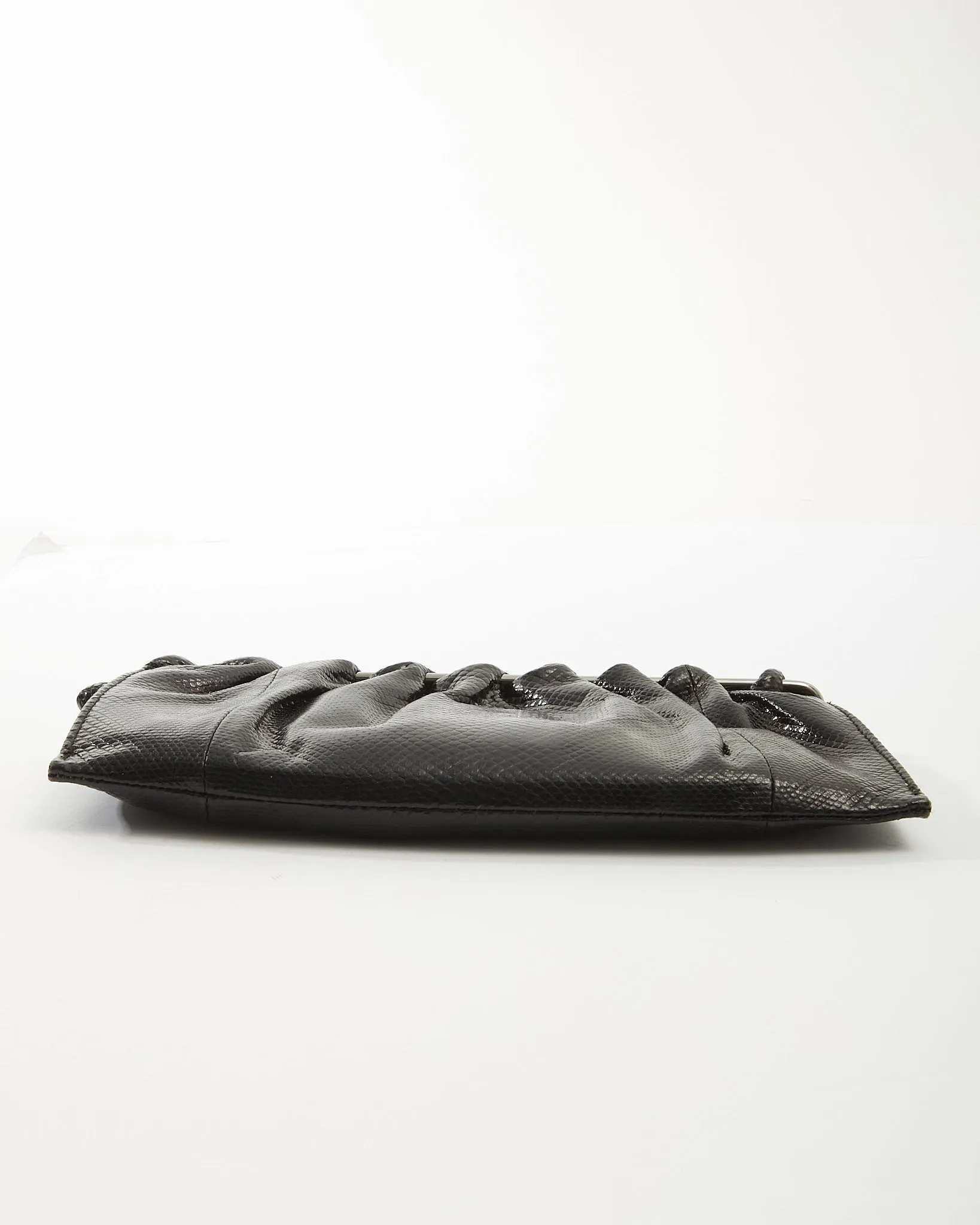 Gucci Black Lizard Leather Evening Clutch