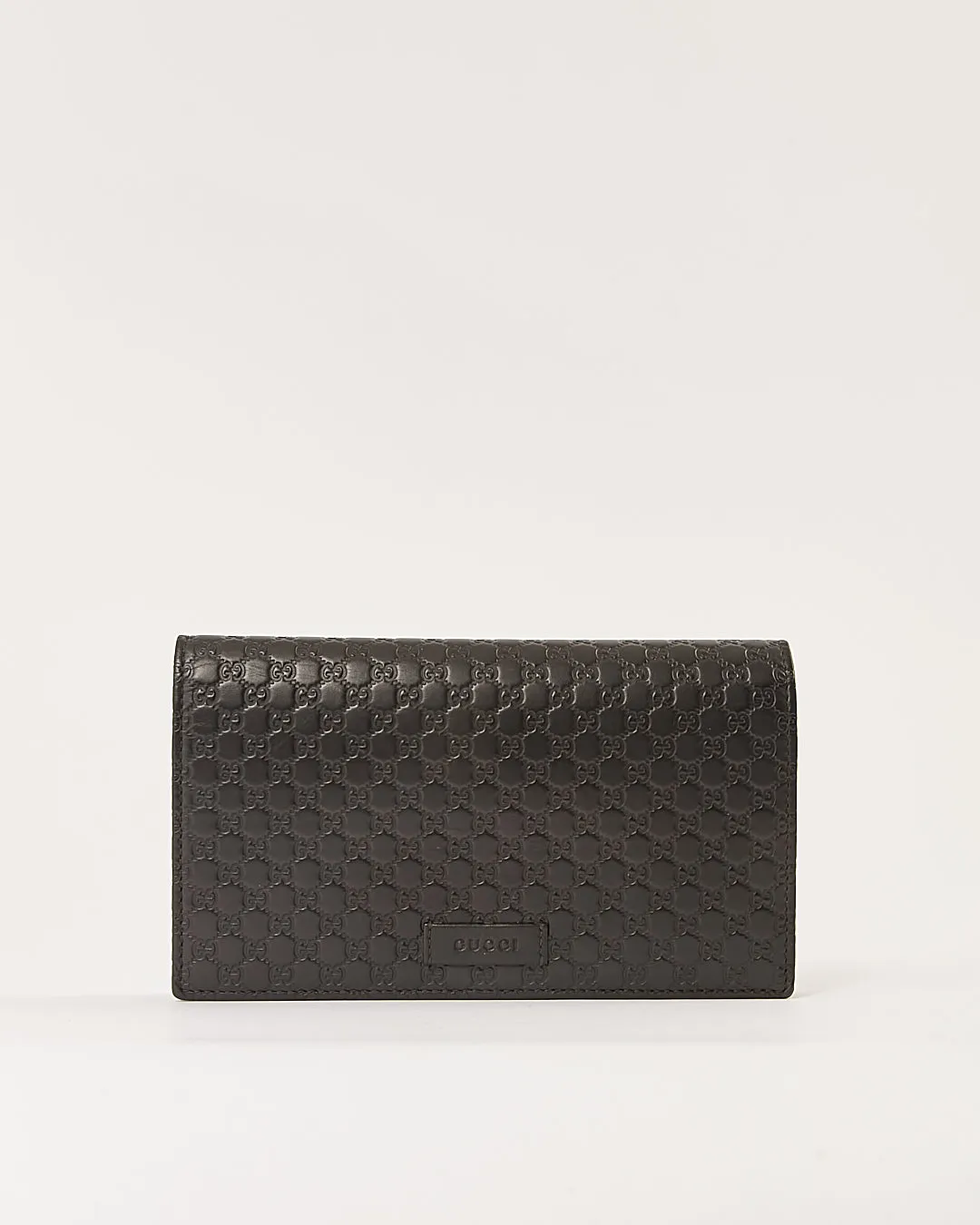 Gucci Black Microguccissima Leather Wallet On Chain